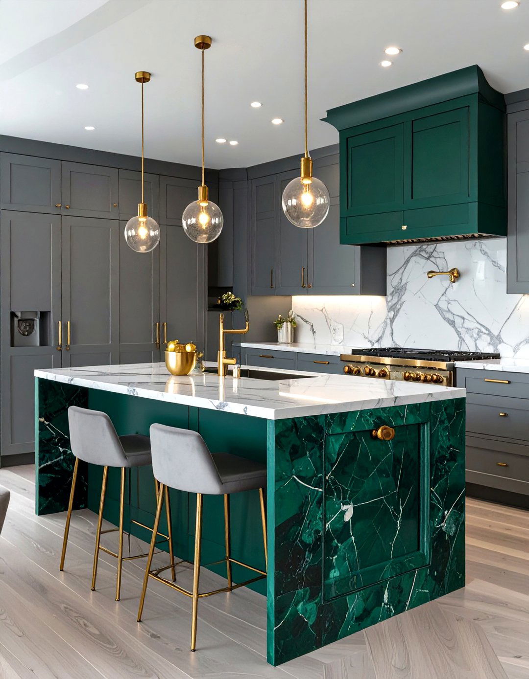 The Jewel Toned Accent Kitchen - 30 how to design a kitchen ideas