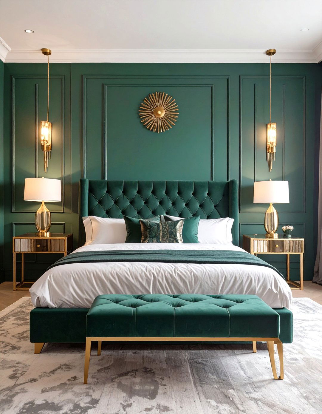 The Jewel Toned Art Deco Bedroom - 30 modern art deco interior design ideas