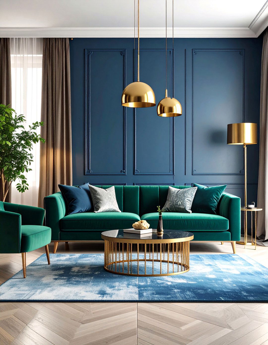 The Jewel Toned Living Area - 30 90s interior design ideas