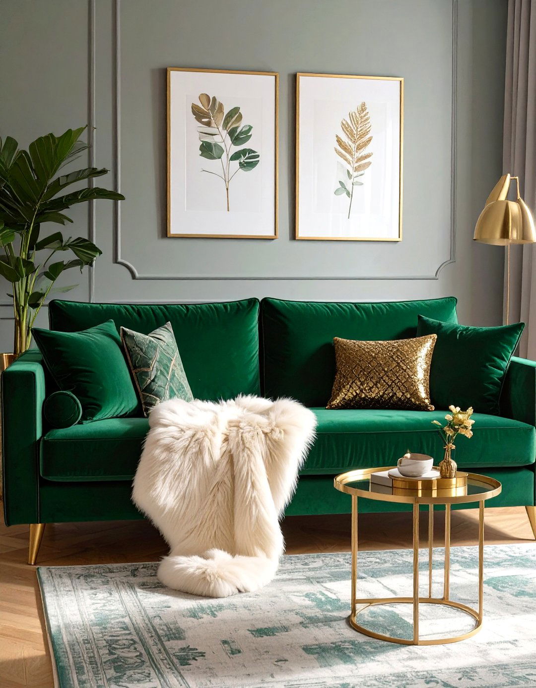 The Jewel Toned Velvet Living Room - 30 cute cozy apartment living room decorating ideas