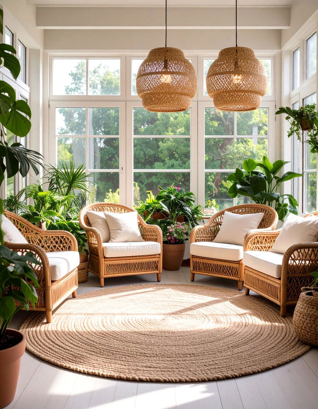 The Jute Infused Sunroom - 30 best eco-friendly home decor ideas