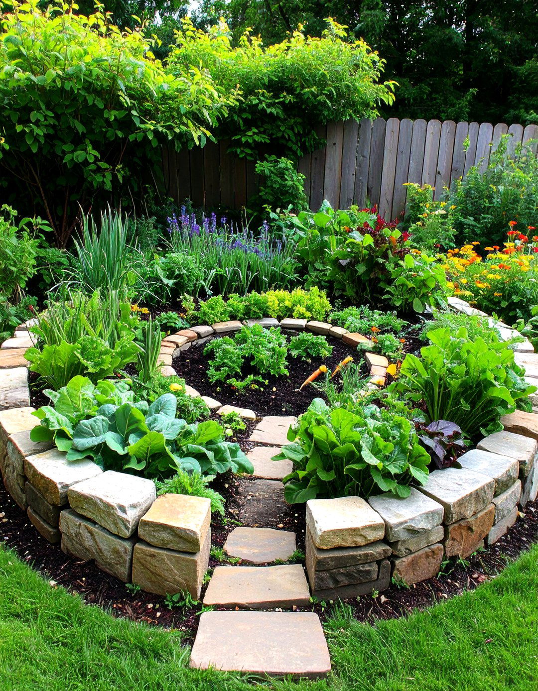 The Keyhole Garden Bed - 30 garden box ideas