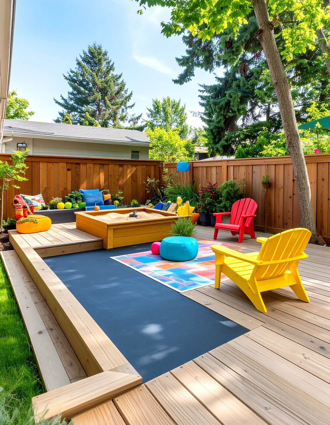The Kid Friendly Play Zone Deck - 30 deck ideas on a budget