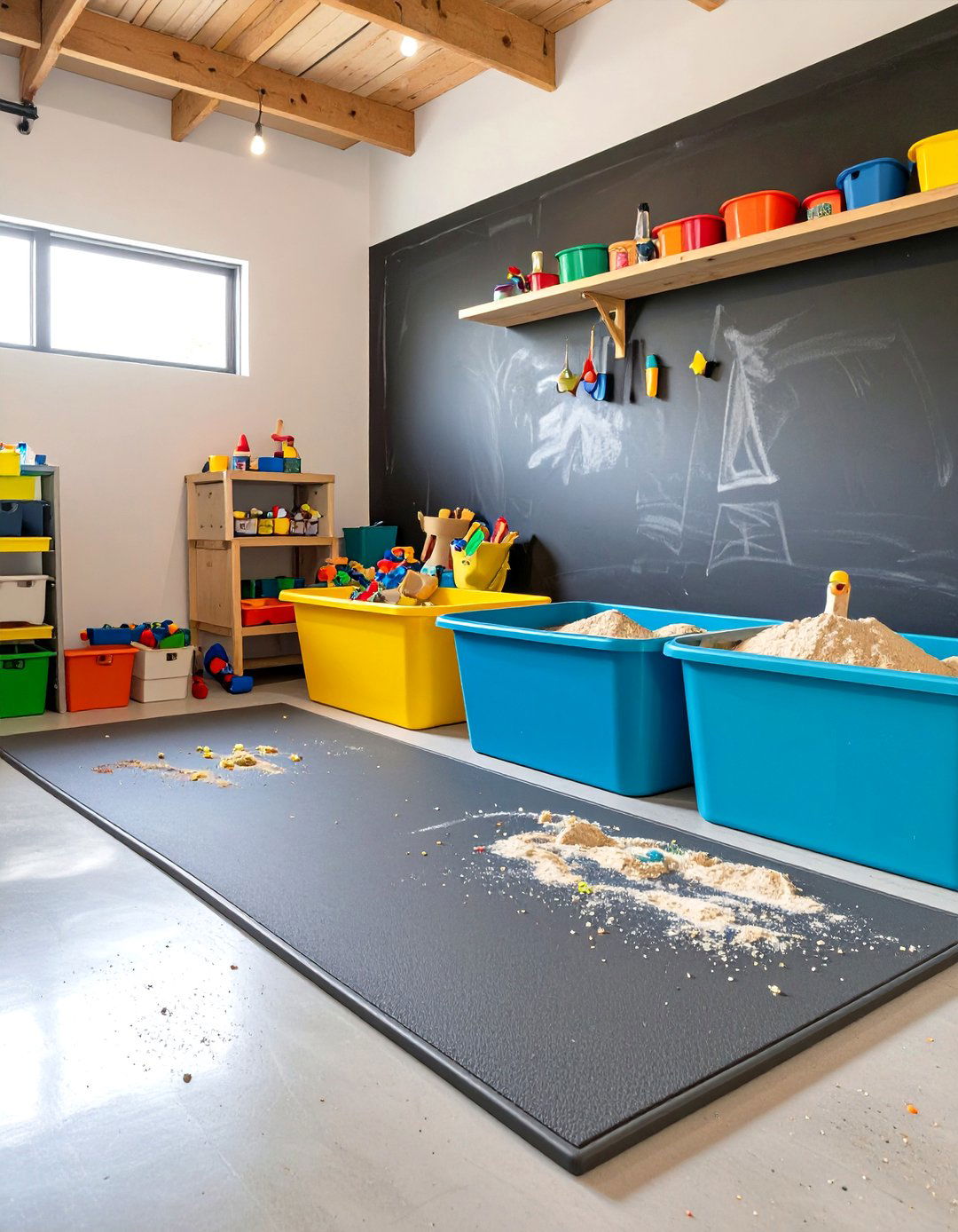 The Kids Messy Play Zone Garage - 30 garage setup ideas