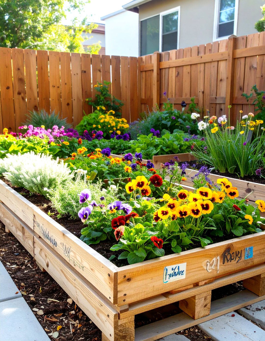 The Kids Sensory Pallet Garden - 30 homemade pallet garden designs