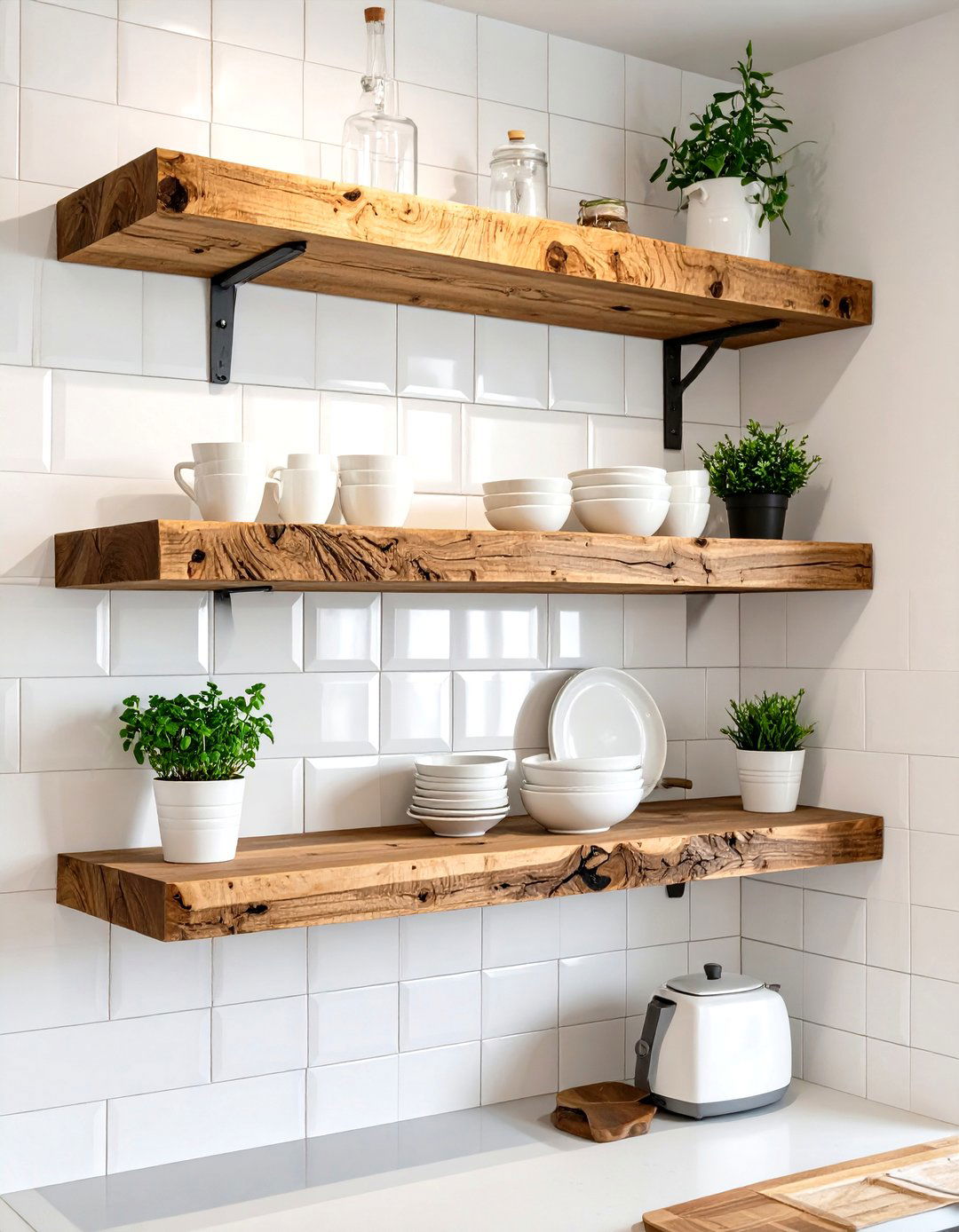 The Kitchen with Floating Shelves - 30 modern kitchen designs photo gallery