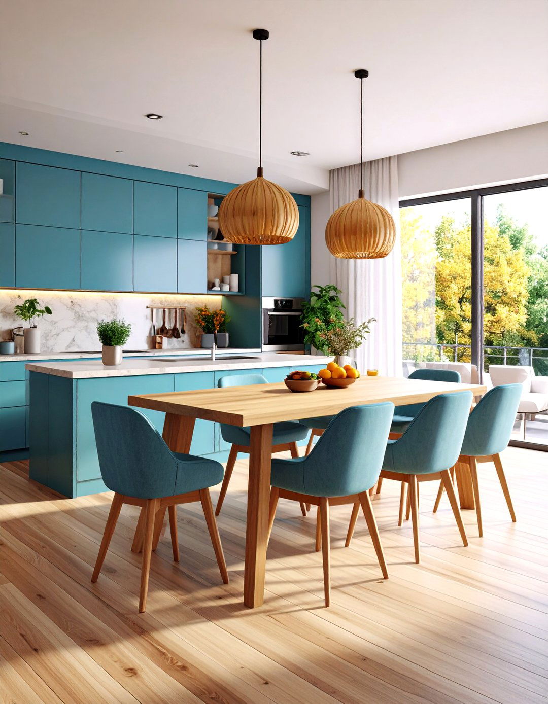 The Kitchen with Integrated Dining - 30 kitchen modern designs