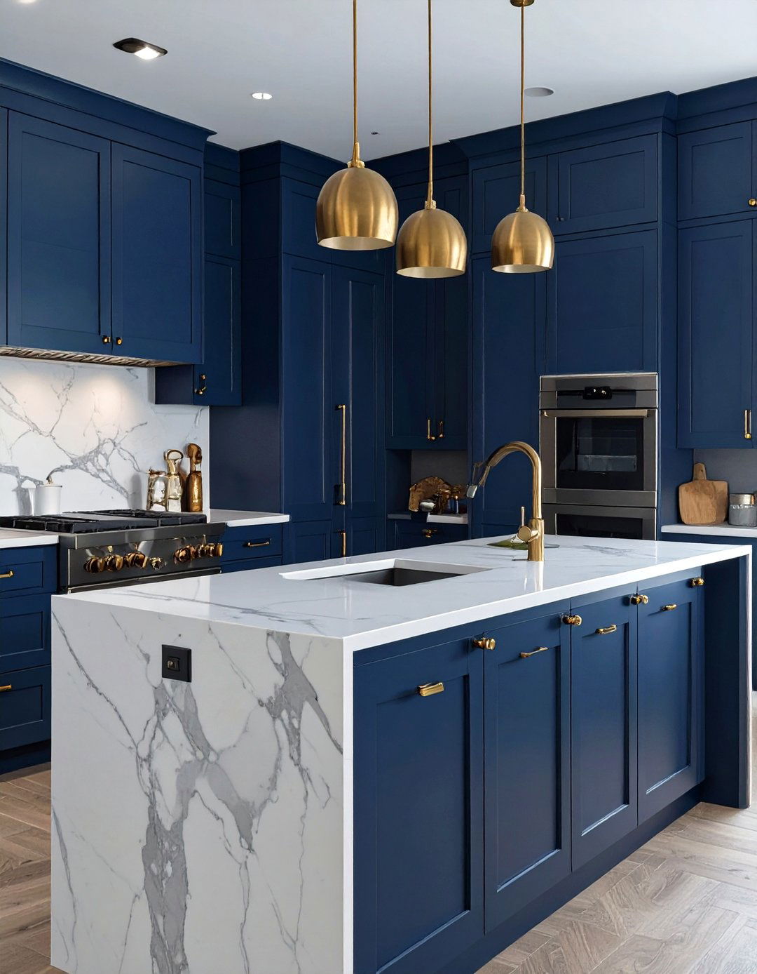 The Kitchen with Warm Metallic Accents - 30 contemporary luxury modern kitchen designs