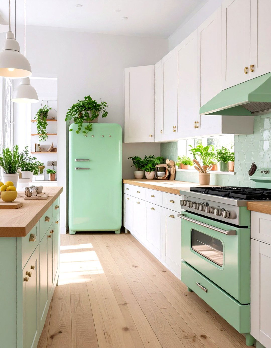 The Kitchen with a Colorful Appliance Suite - 30 mcm interior design ideas