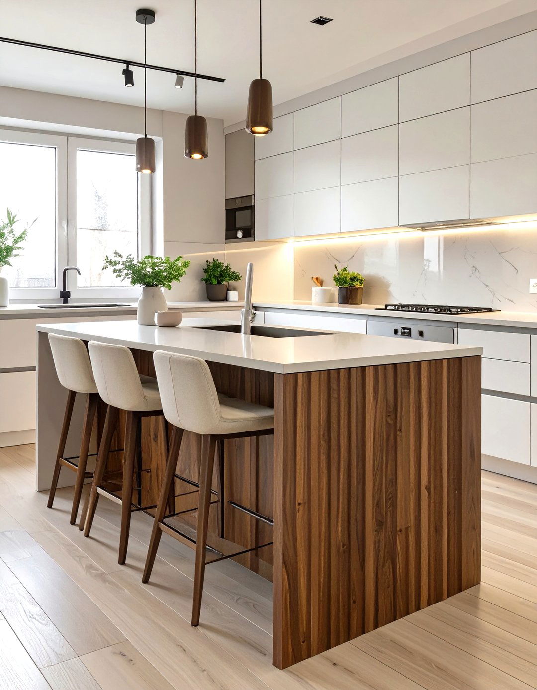 The Kitchen with a Fluted Texture - 30 modern kitchen designs photo gallery