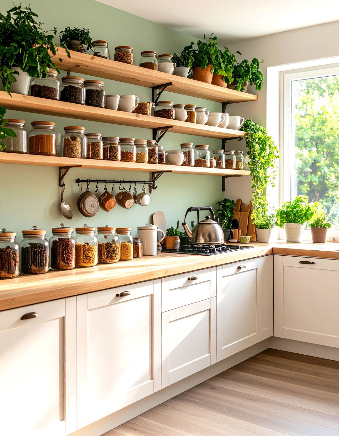 The Kitchen with a Tea Station - 30 light academia interior design ideas