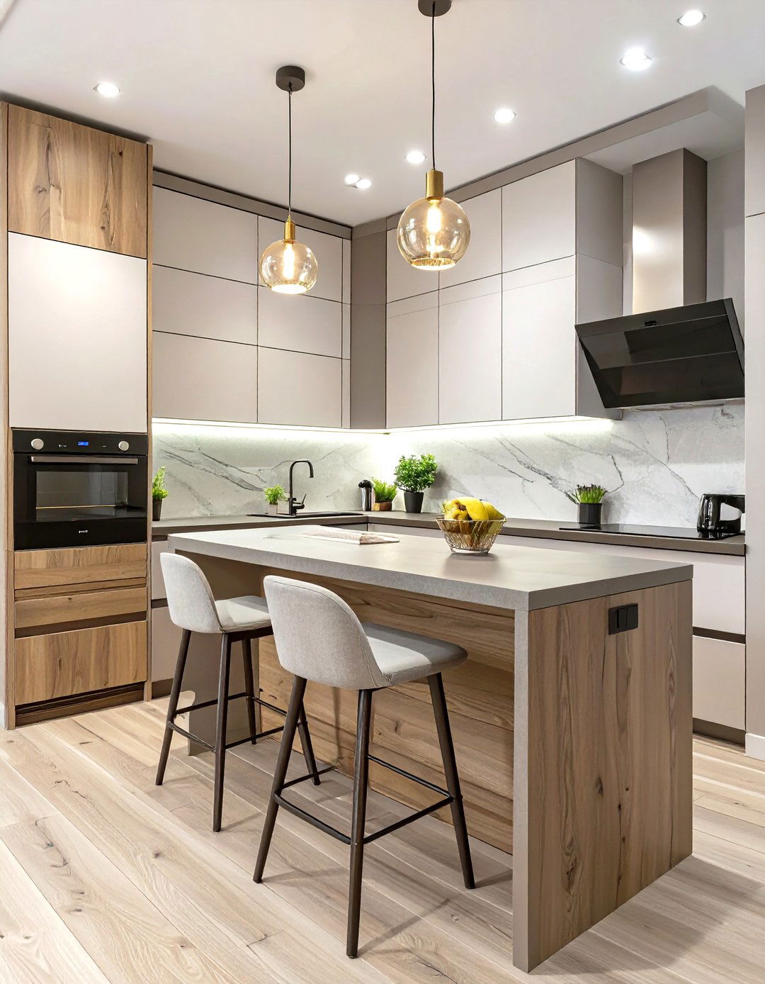 The L Shaped Corner Kitchenette - 30 basement kitchenette ideas