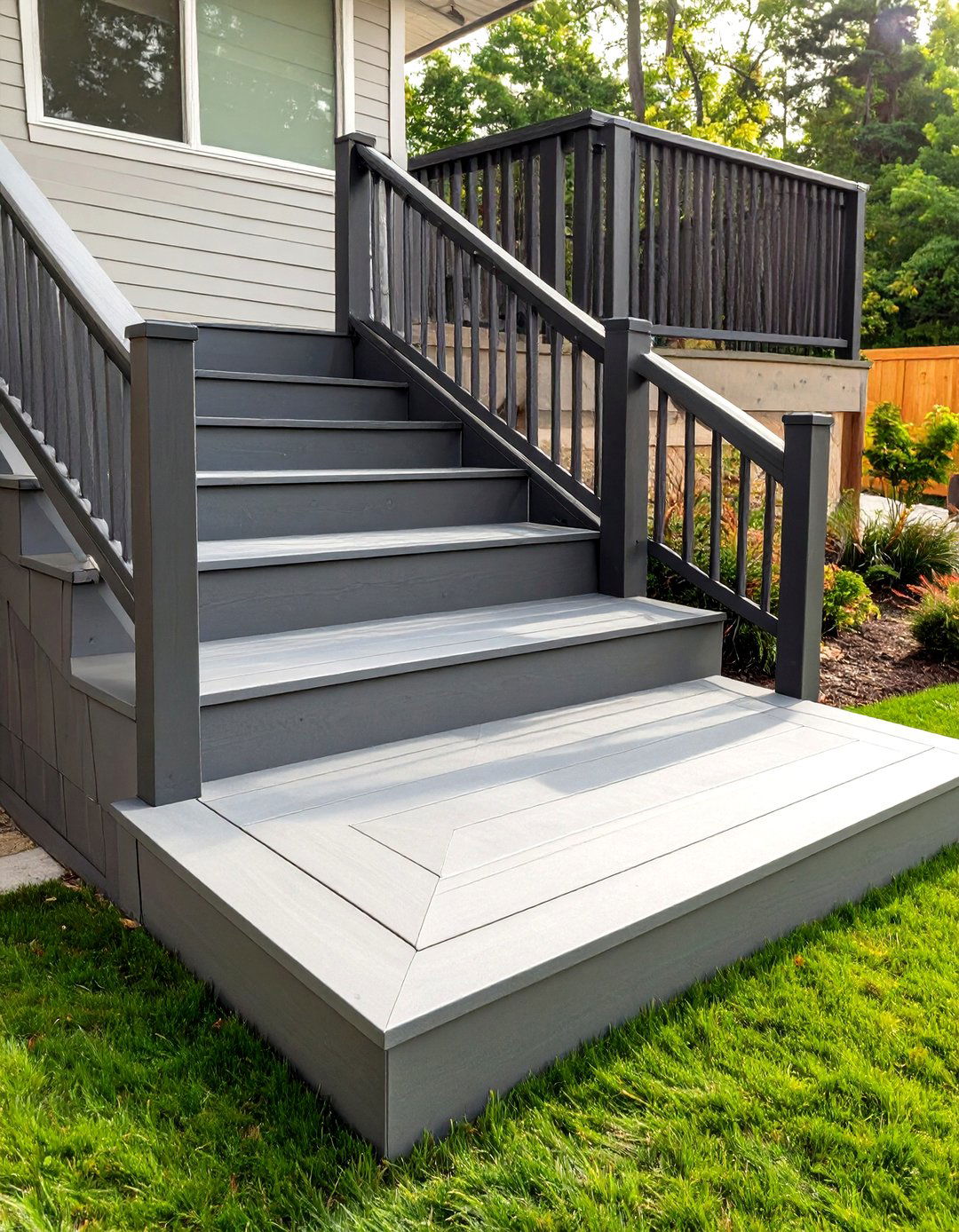 The L Shaped Deck Staircase - 30 deck stair ideas