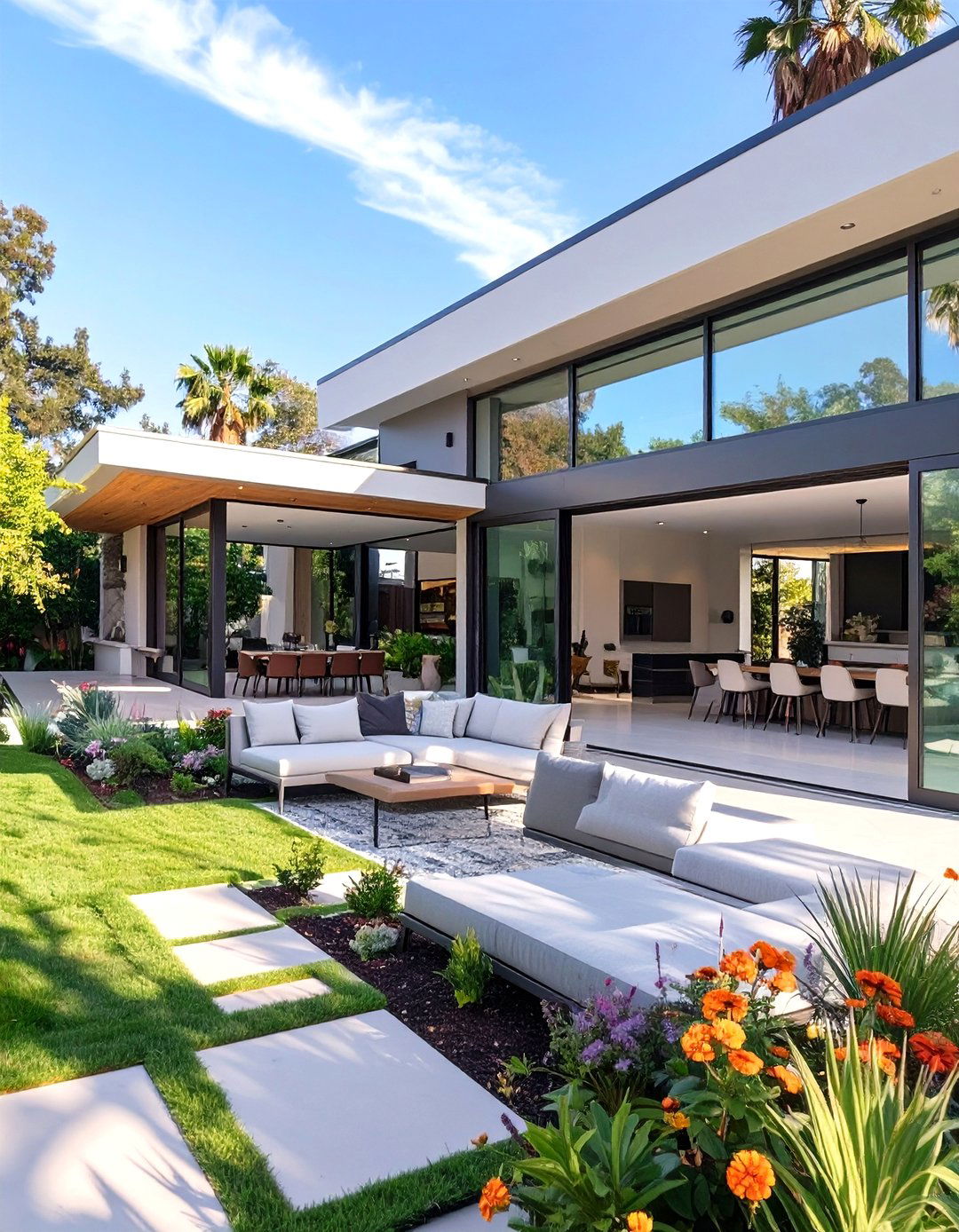 The L Shaped Indoor Outdoor Flow - 30 interior design floor plan ideas