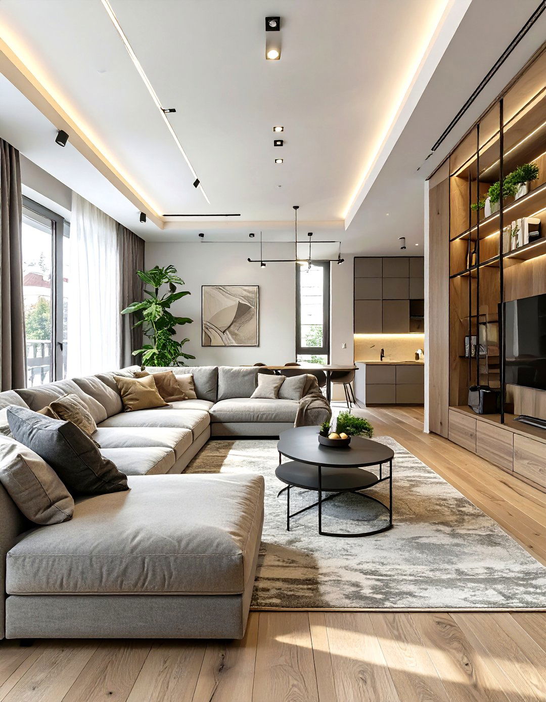 The L Shaped Sectional Long Living Room Solution - 30 long living room ideas