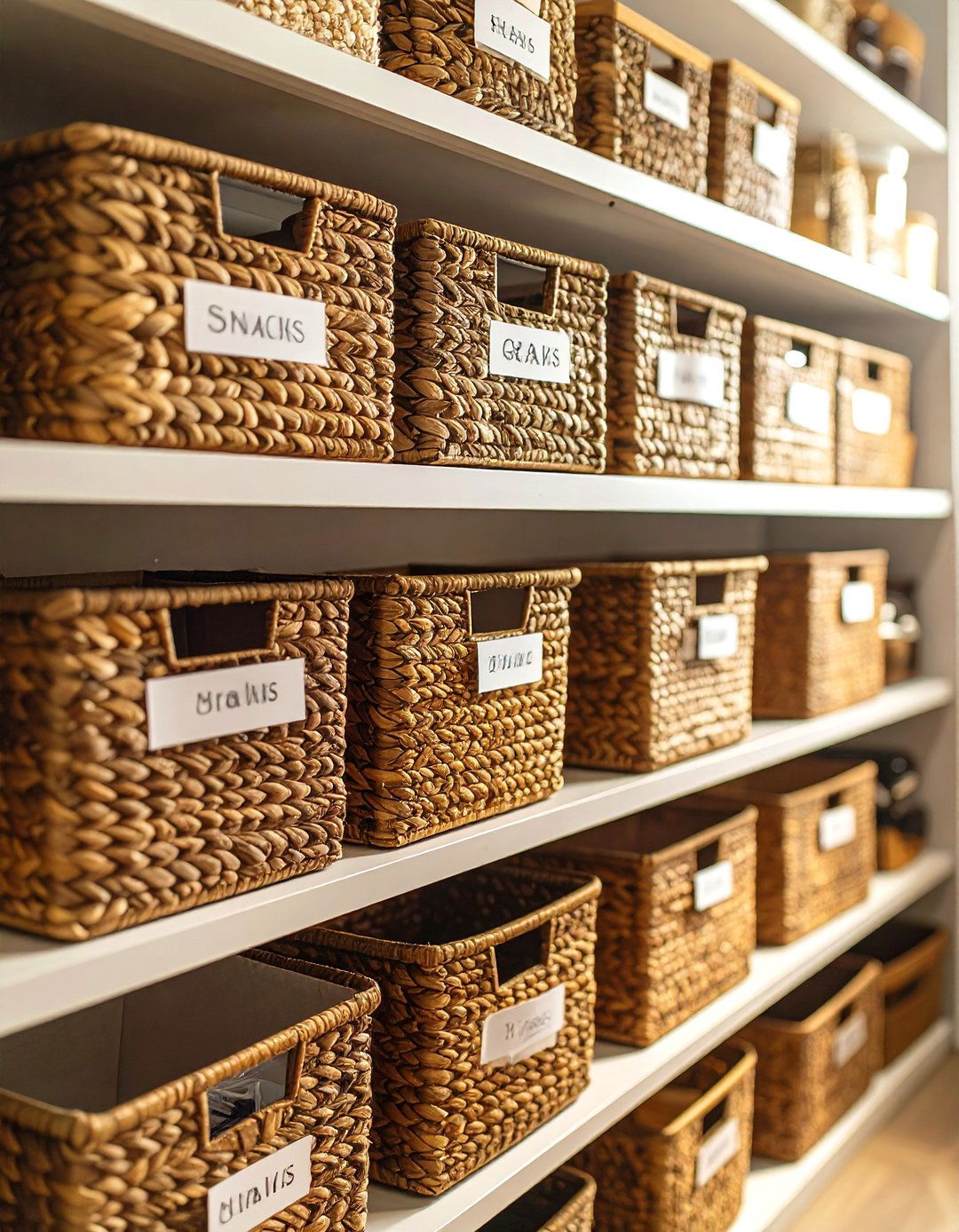The Labeled Bins and Baskets Pantry - 30 organize pantry ideas