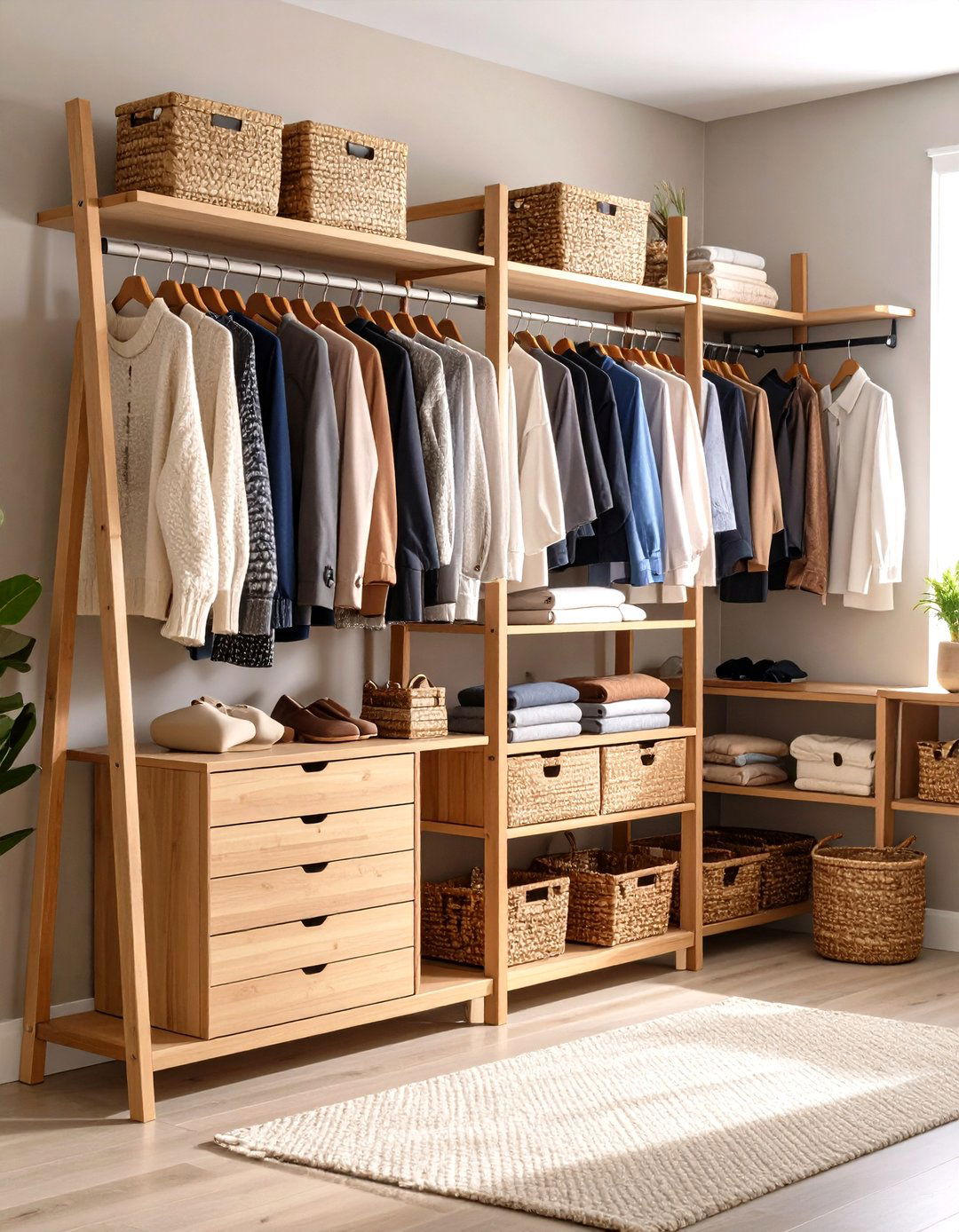 The Ladder Shelf Organizer - 30 diy closet organizer ideas