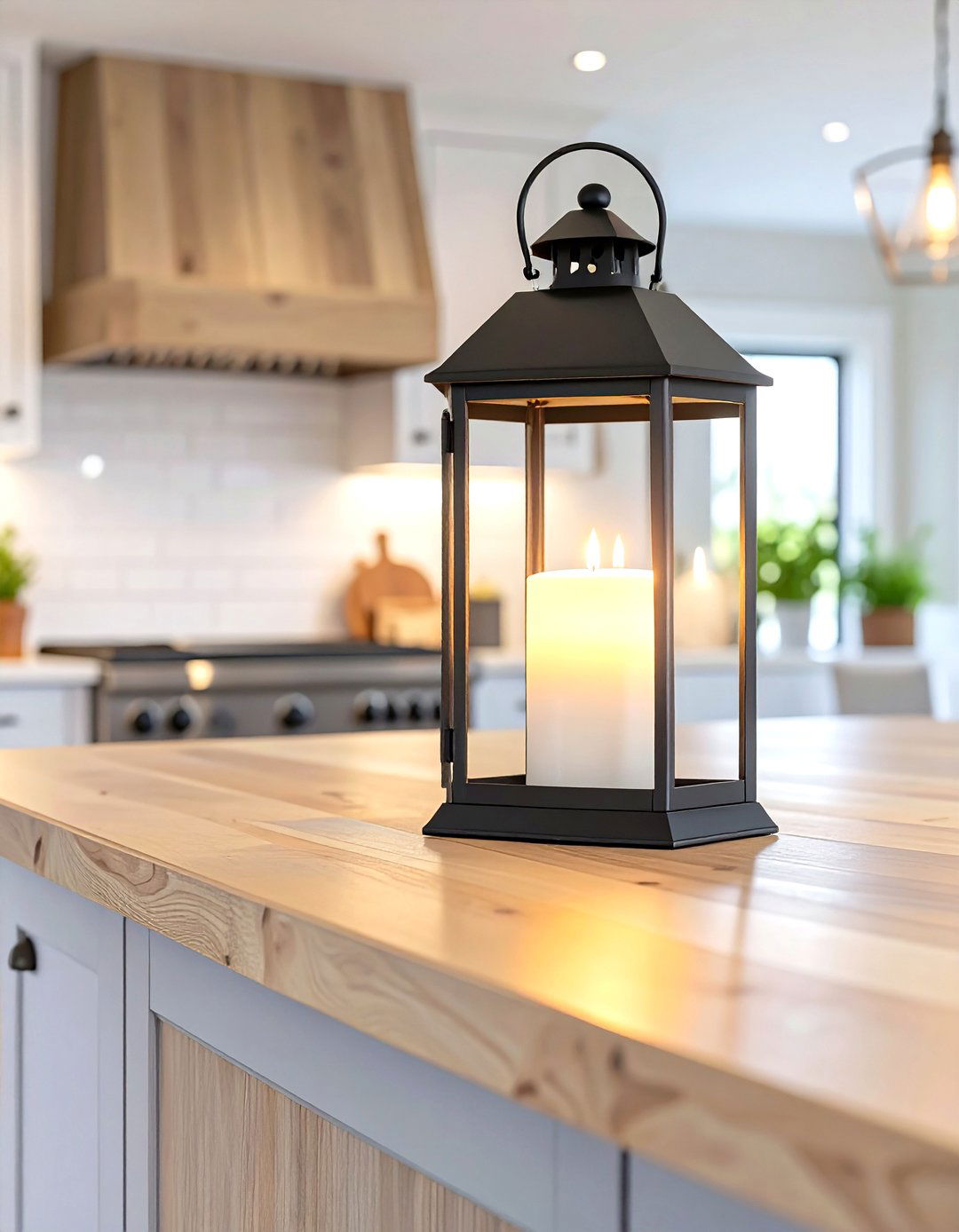 The Lantern Light Kitchen Island - 30 centerpiece kitchen island decor ideas