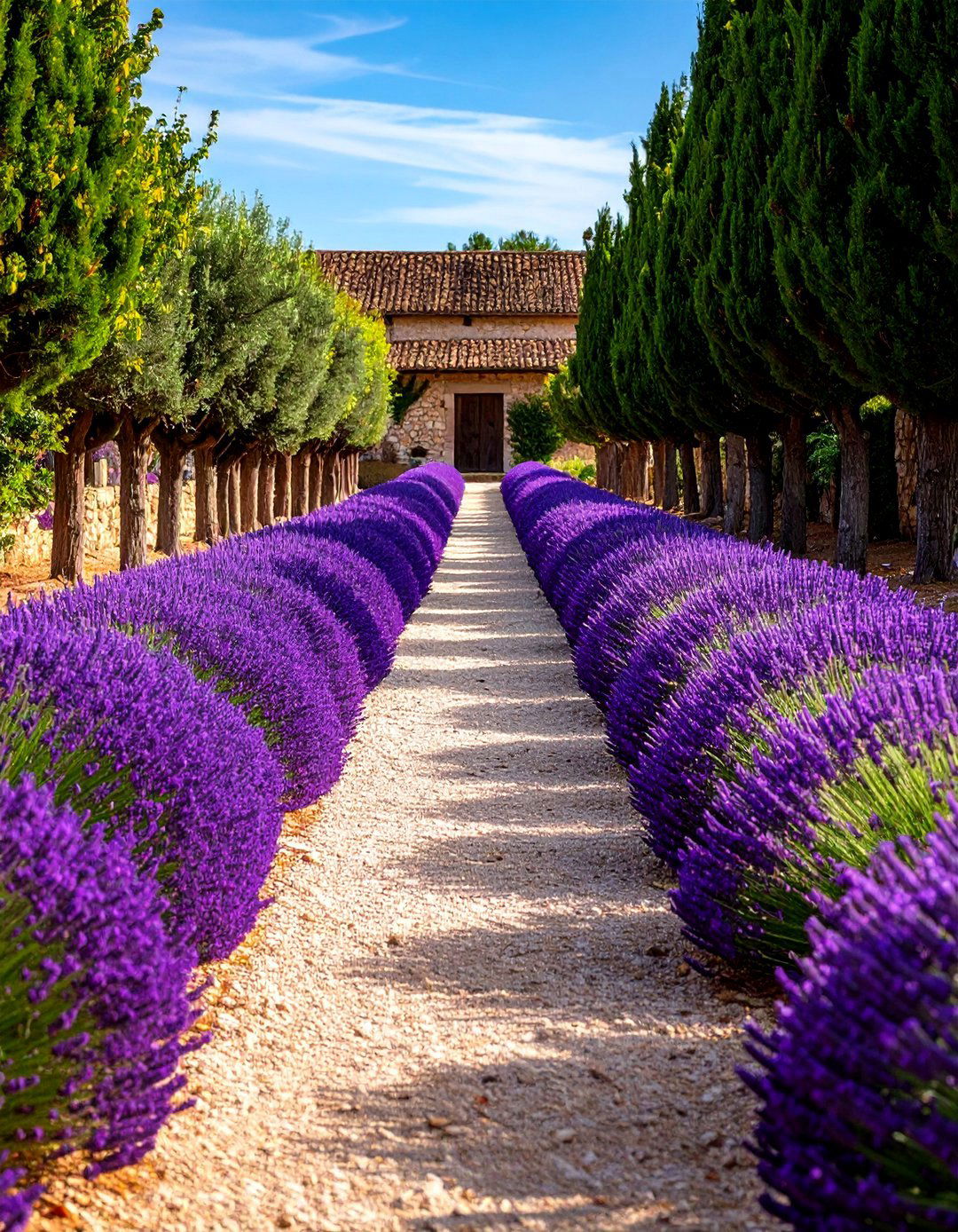 The Lavender Farm Pathway - 30 farmhouse landscaping ideas
