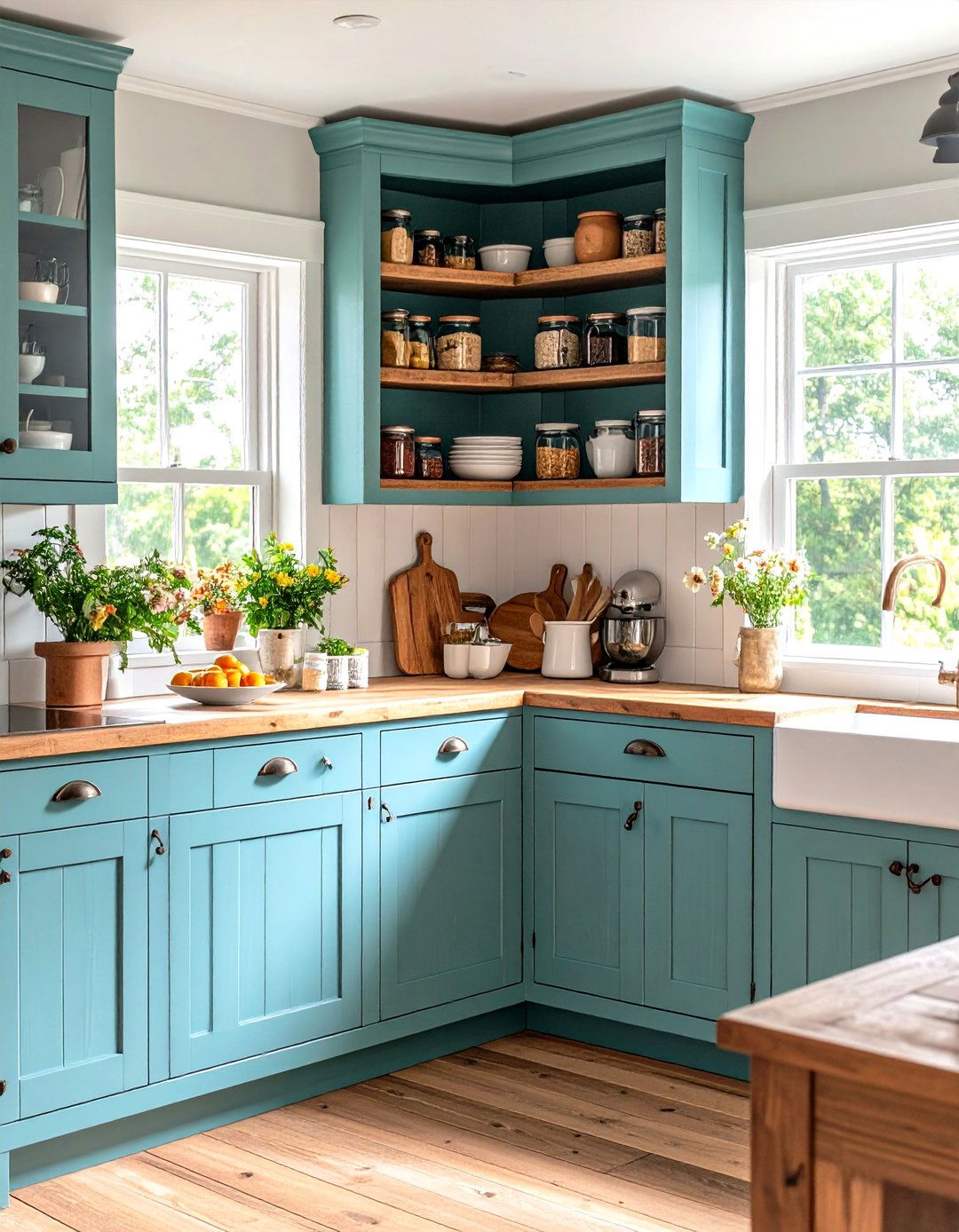 The Lazy Susan Corner Cabinet Solution - 30 kitchen cabinet organization ideas