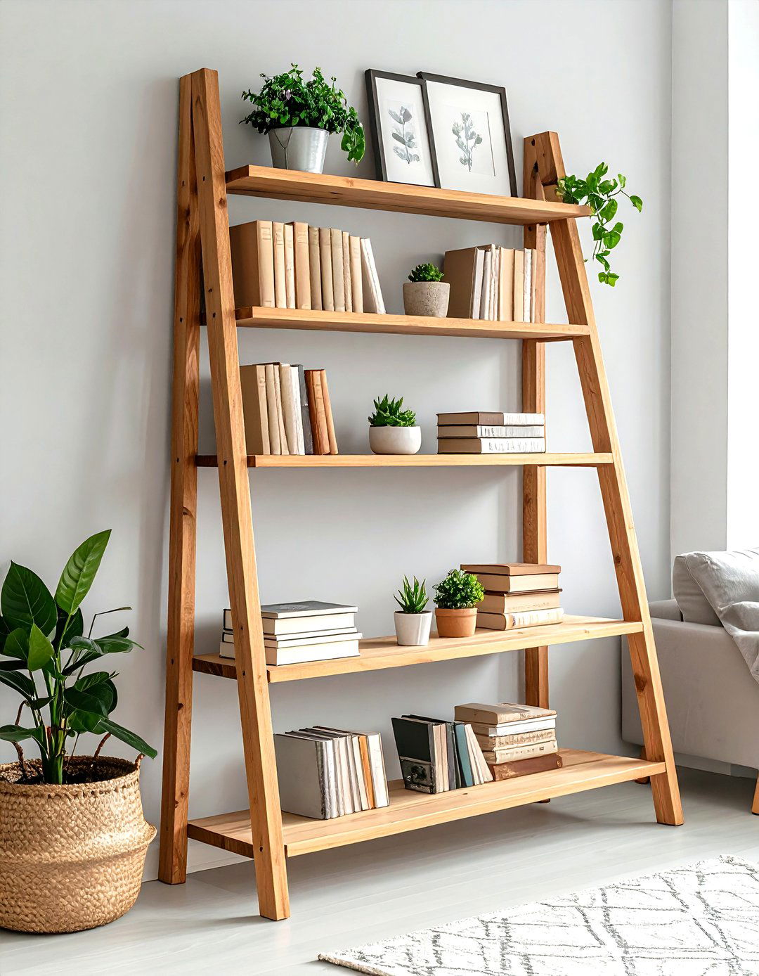 The Leaning Ladder Library - 30 living room corner ideas