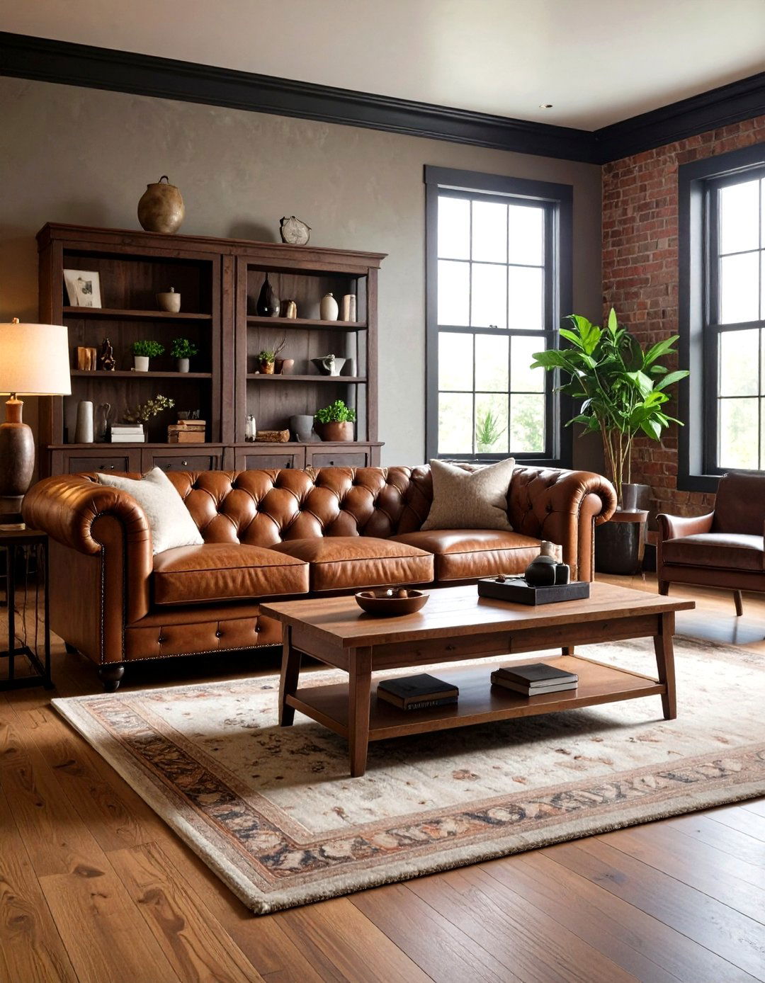 The Leather Focused Family Room - 30 family room furniture ideas