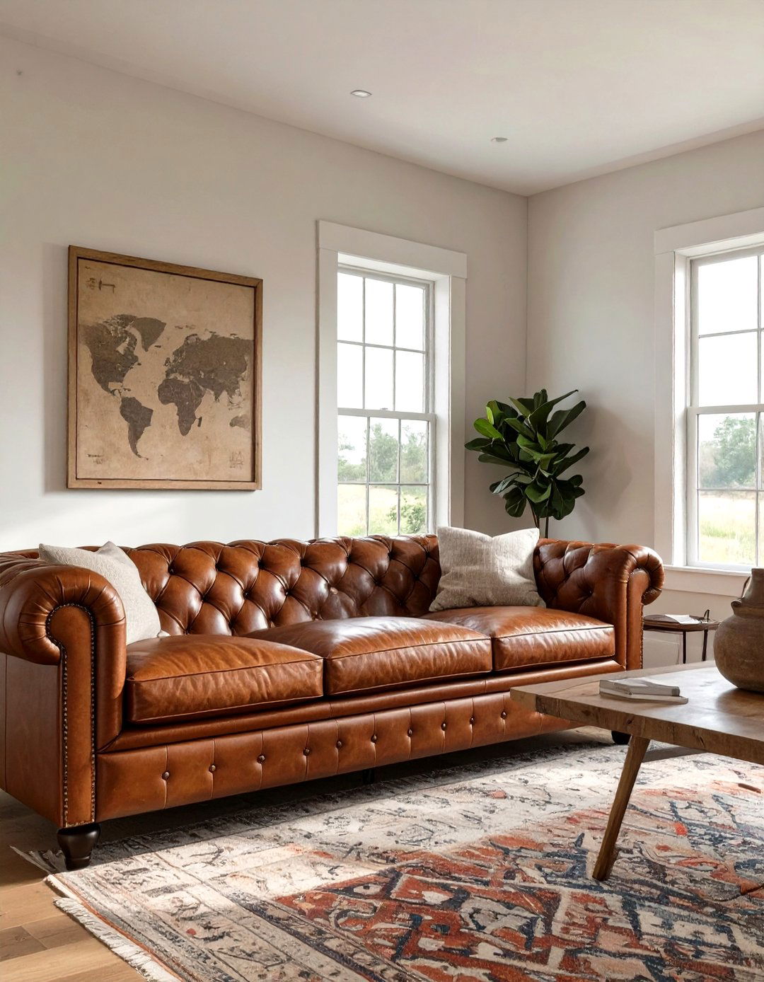 The Leather Furniture Living Room - 30 modern farmhouse farmhouse living room ideas