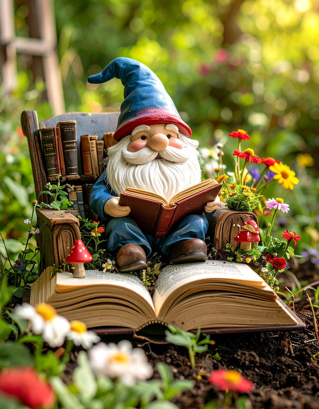 The Library Gnome Garden - 30 gnome garden ideas