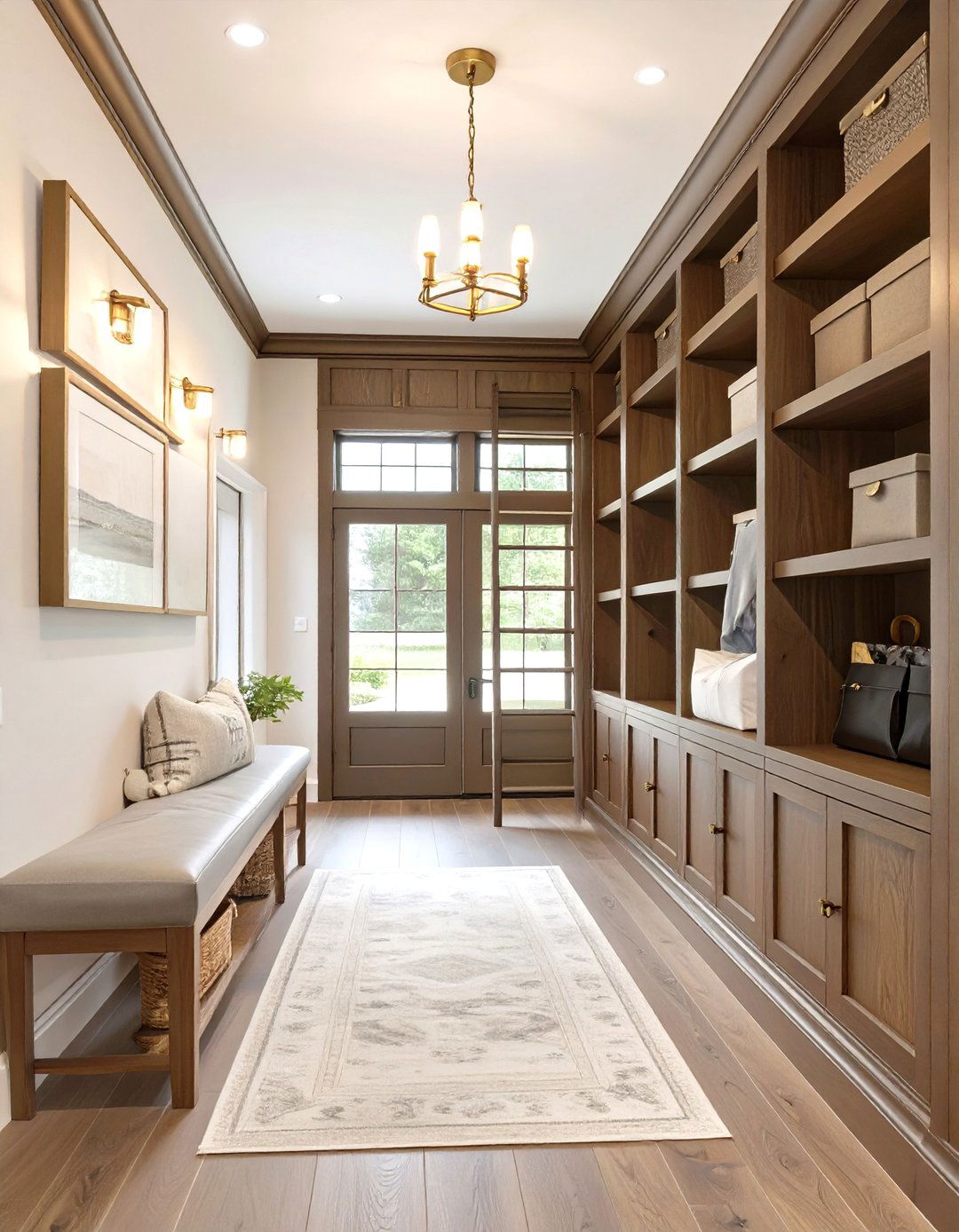 The Library Inspired Mudroom - 30 mudroom storage ideas