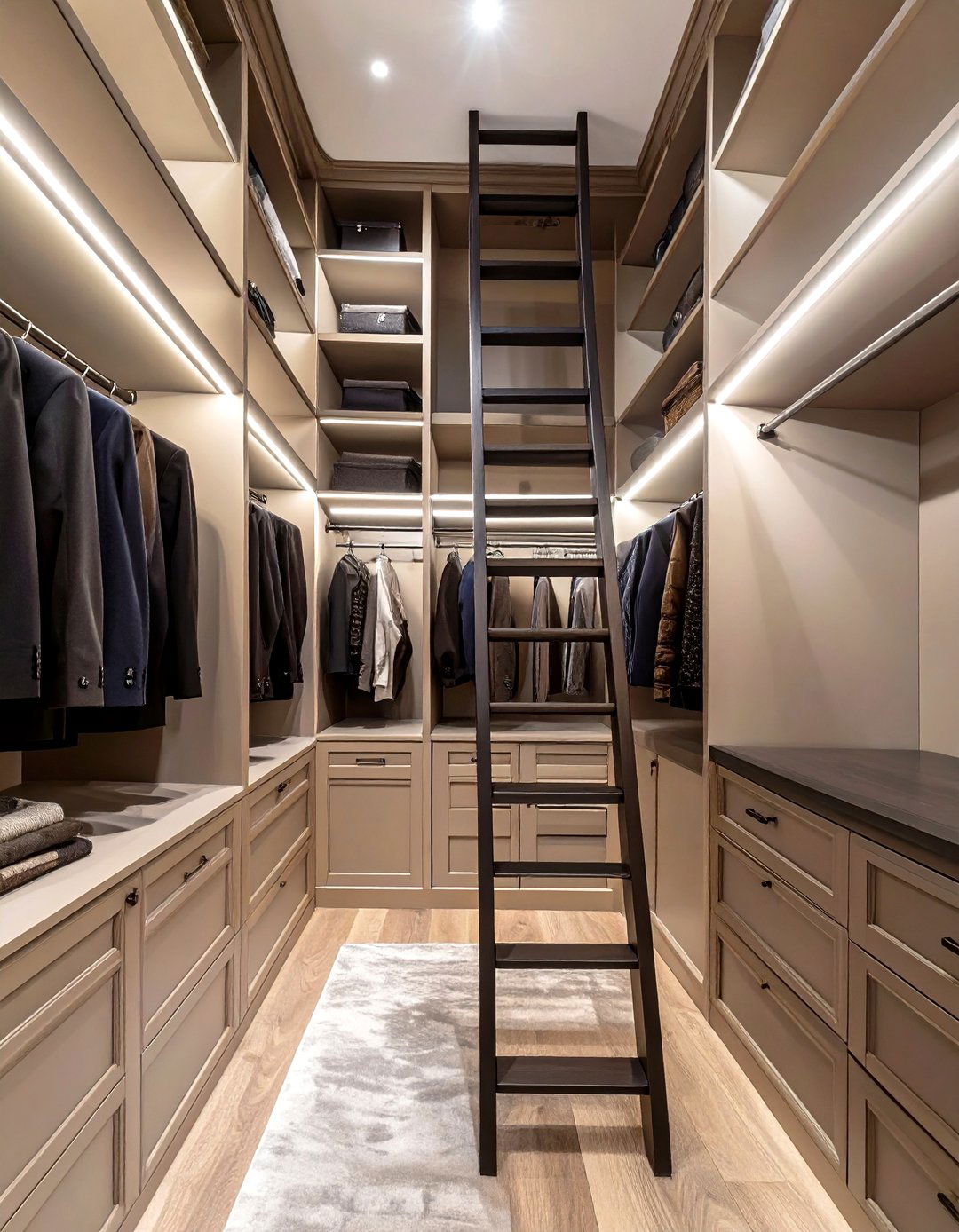 The Library Ladder Closet - 30 closet makeover ideas