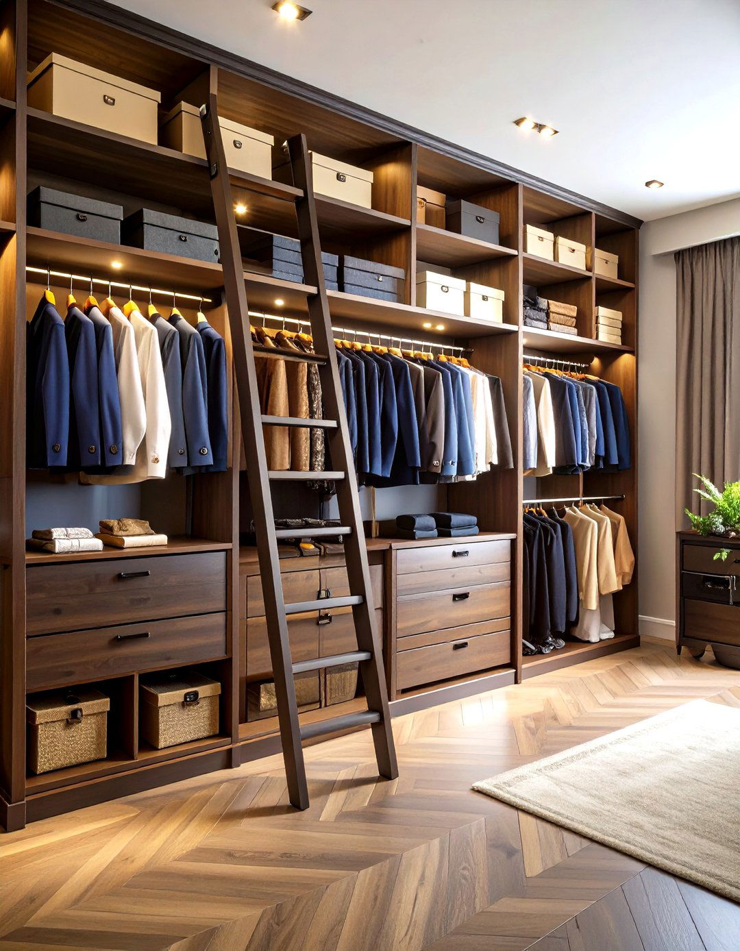 The Library Ladder Closet - 30 design closet ideas