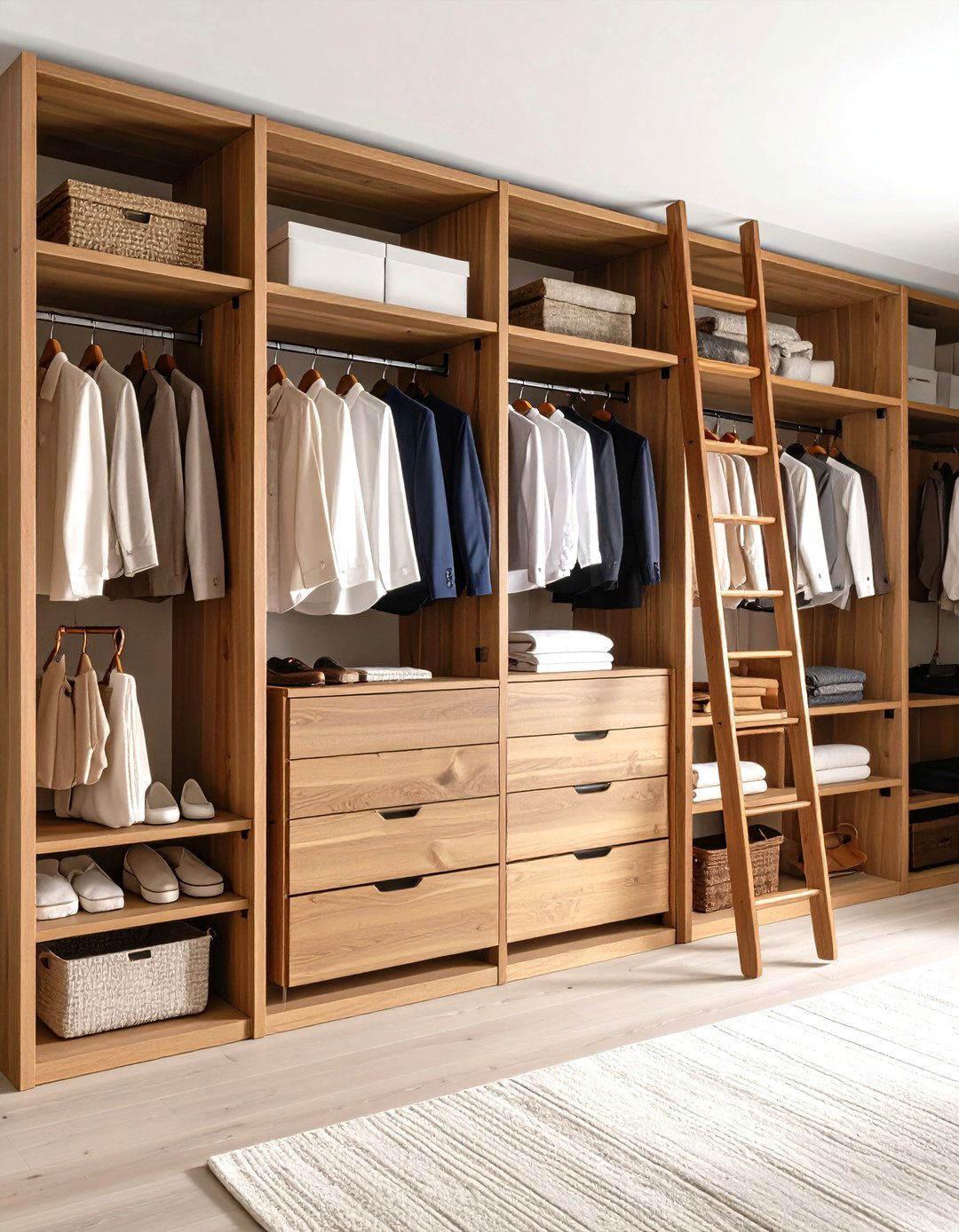 The Library Ladder Closet - 30 diy closet organizer ideas