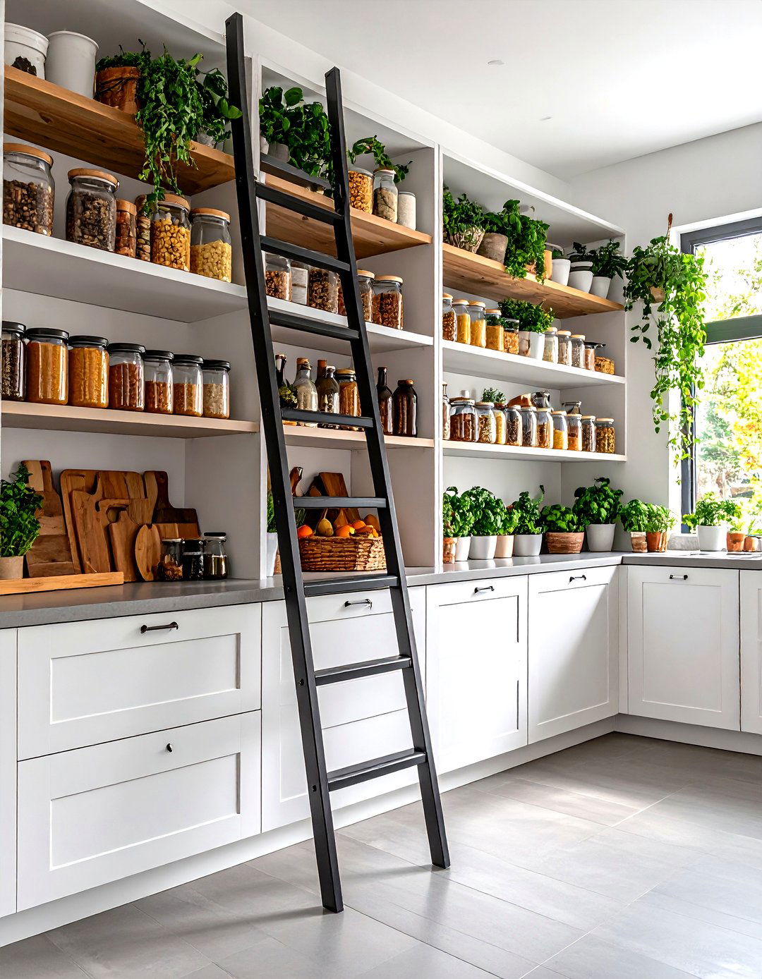 The Library Ladder Kitchen Pantry - 30 kitchen pantry ideas