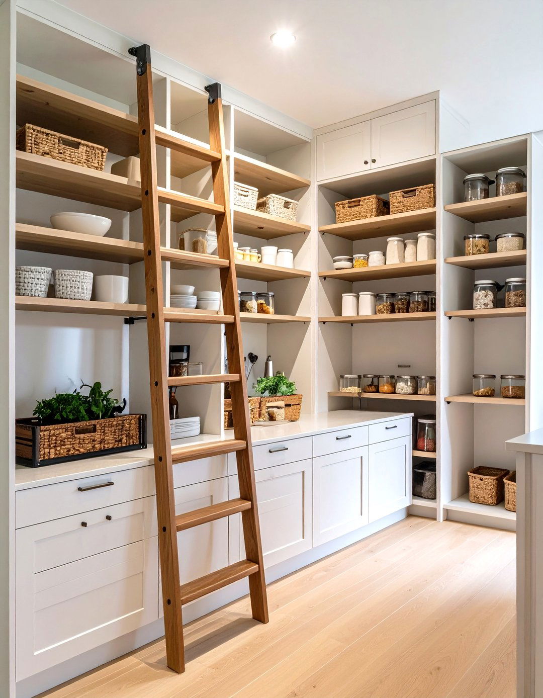 The Library Ladder Kitchen Pantry - 30 kitchen pantry organization ideas