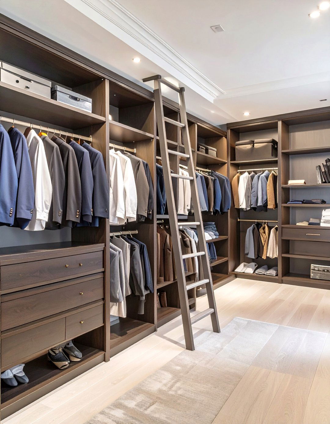 The Library Ladder Master Closet - 30 master closet ideas