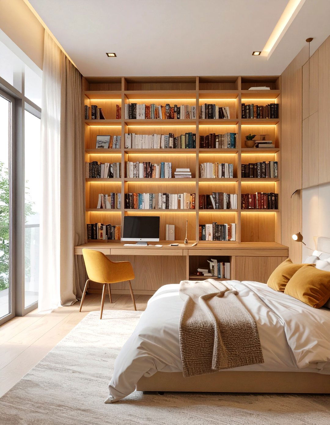 The Library Office Bedroom - 30 office bedroom ideas