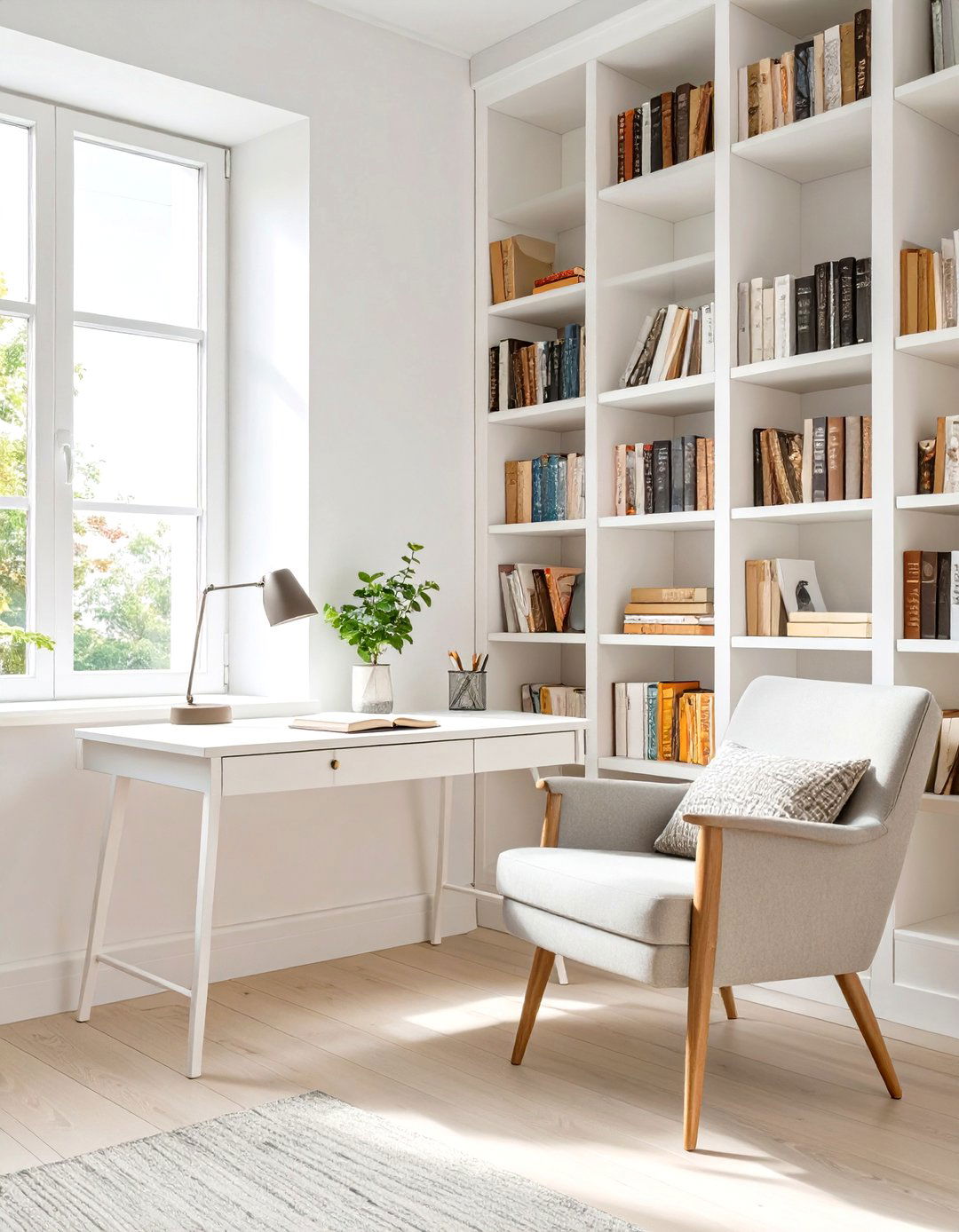 The Library Style Reading Nook Desk - 30 office desk organization ideas