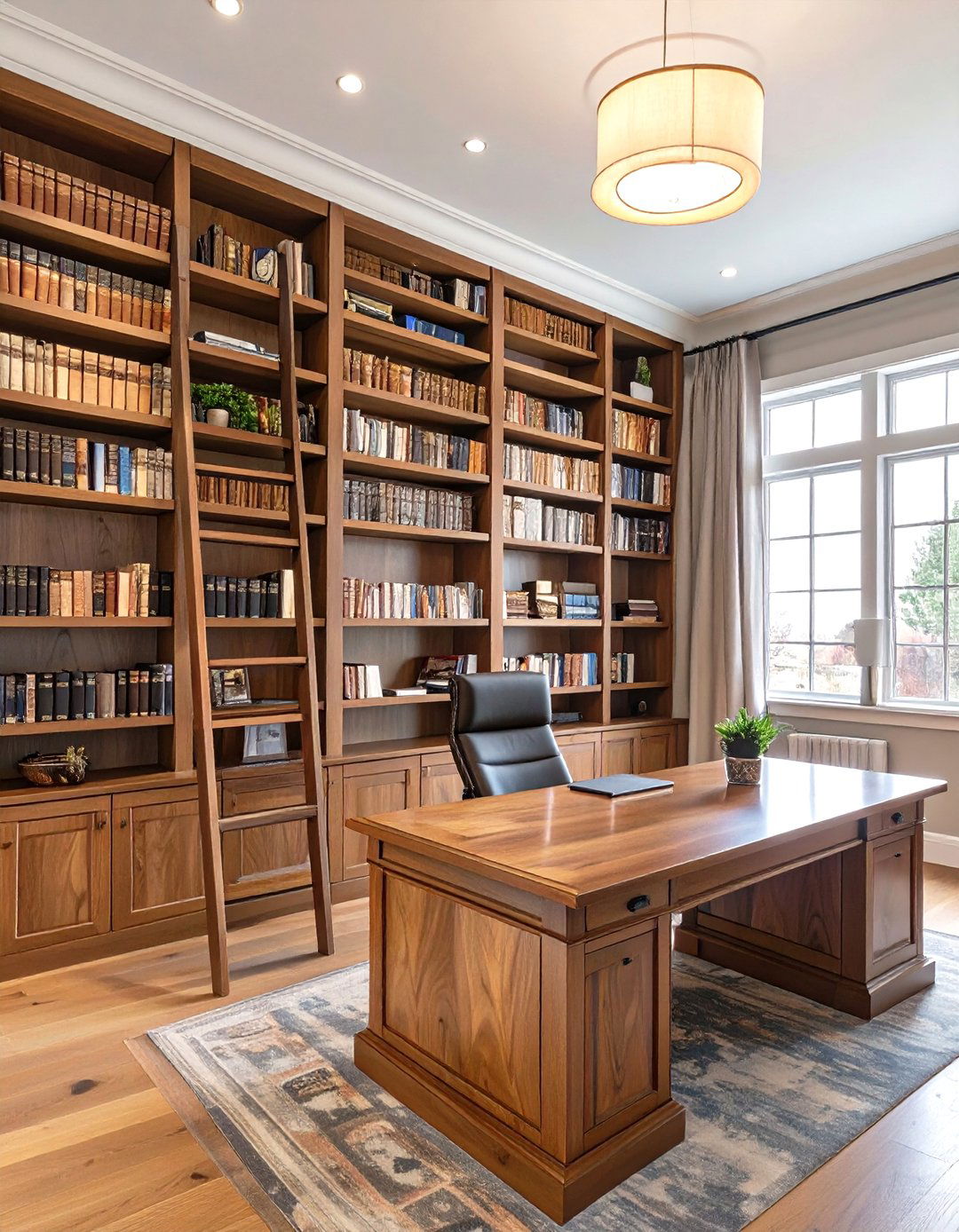 The Library Wall Home Office - 30 cool home office ideas