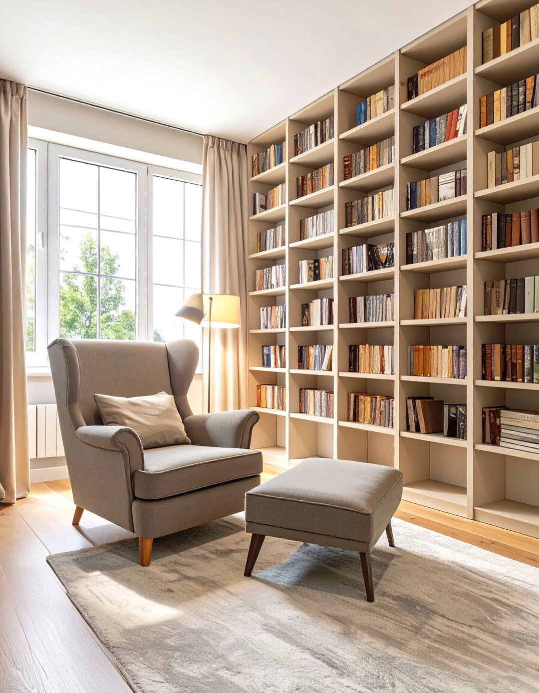 The Library and Reading Nook Living Room - 30 mens living room ideas