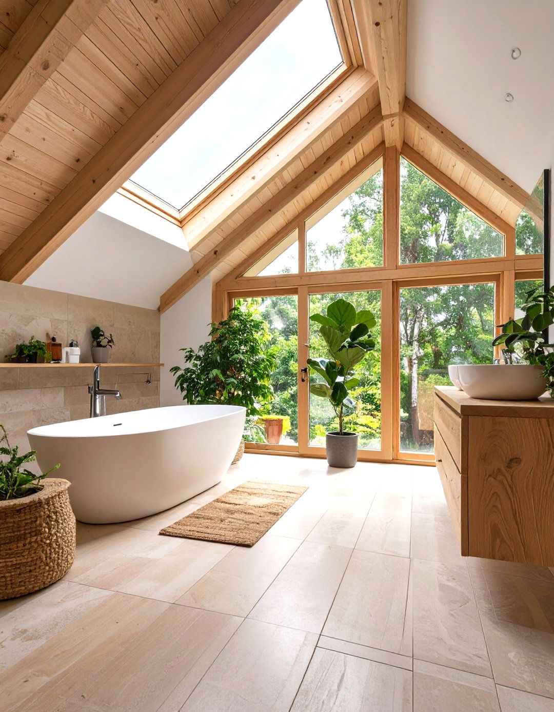 The Light Filled Atrium Bathroom - 30 earthy bathroom ideas