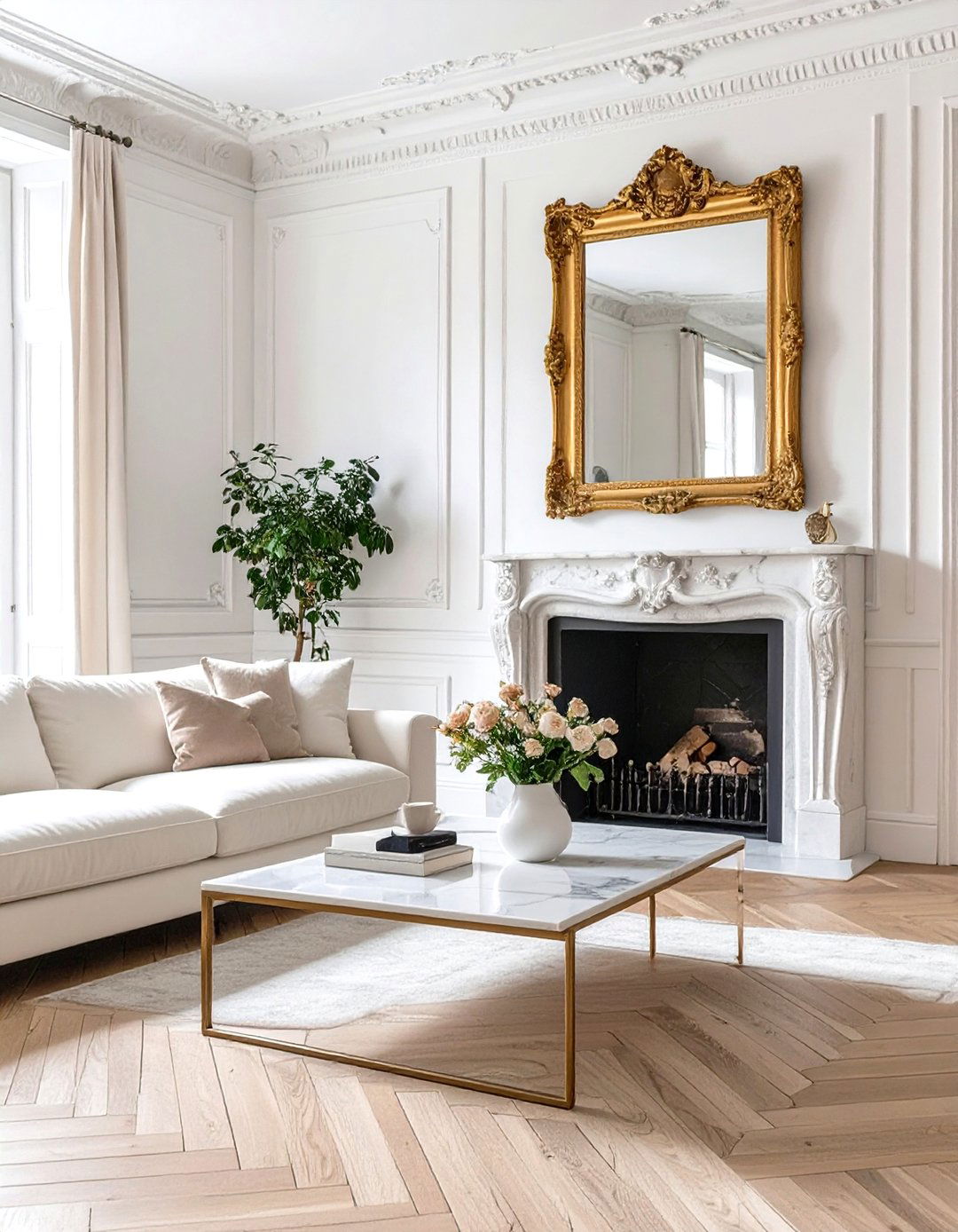 The Light Filled Parisian Living Room - 30 neutral living room ideas