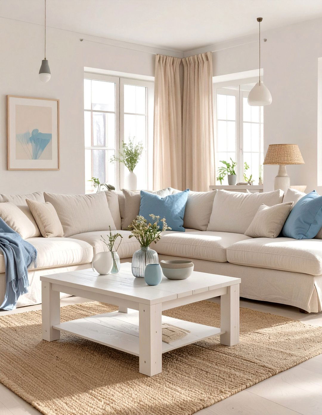 The Light and Airy Beige Living Room - 30 brown living room ideas