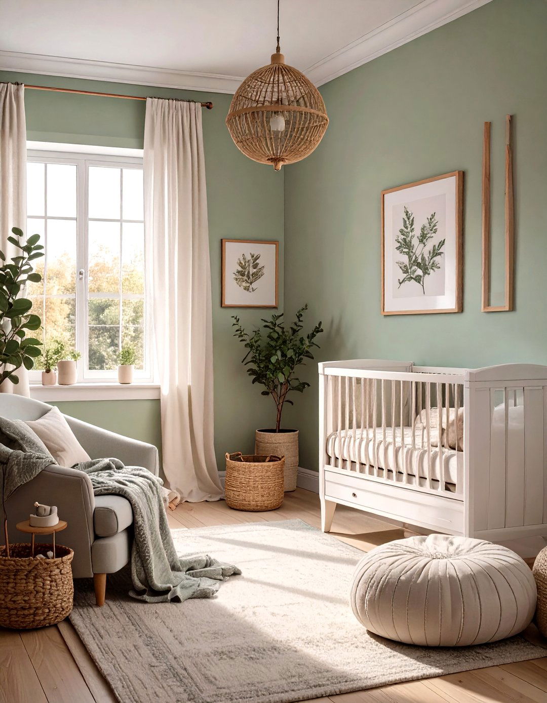 The Light and Airy Eucalyptus Nursery - 30 green nursery ideas