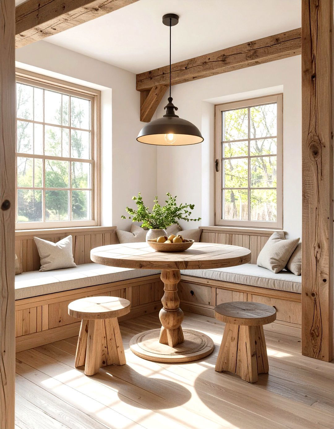 The Light and Airy Rustic Dining Nook - 30 modern rustic interior design ideas