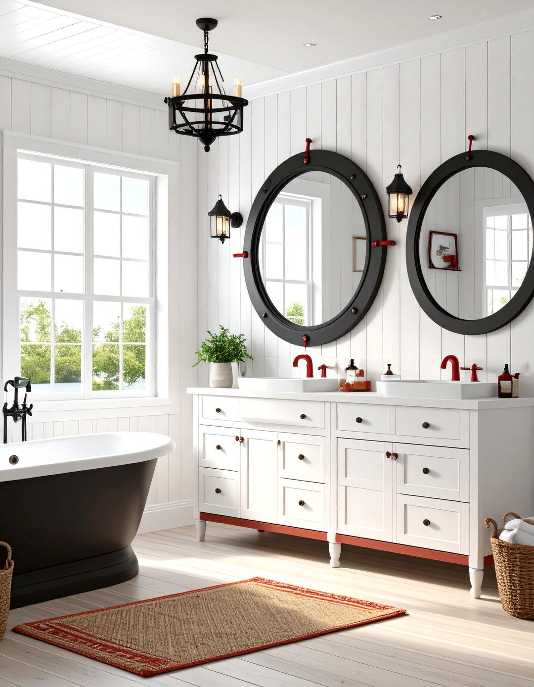 The Lighthouse Inspired Bathroom - 30 ai coastal bathroom ideas