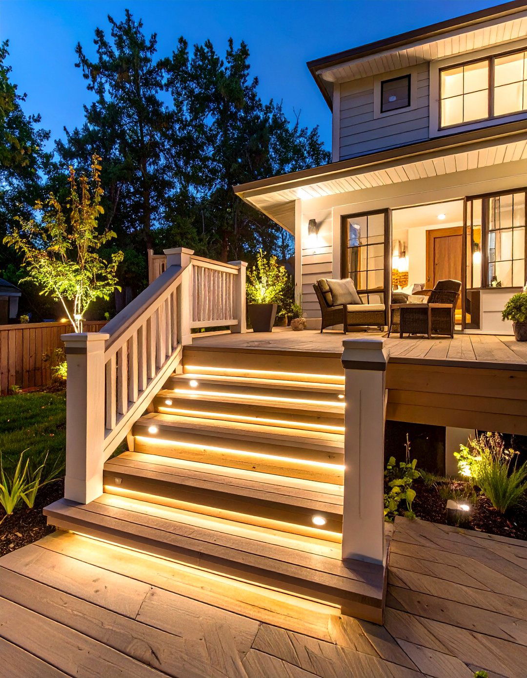 The Lighting Focused Backyard Deck - 30 deck ideas for backyard
