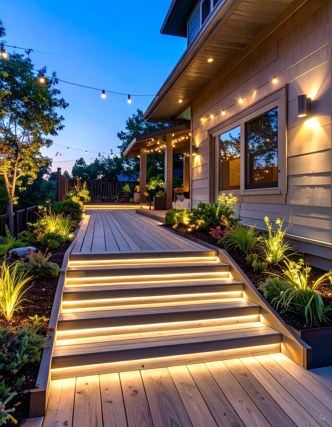 The Lighting Focused Nightscape Deck - 30 deck design software ideas