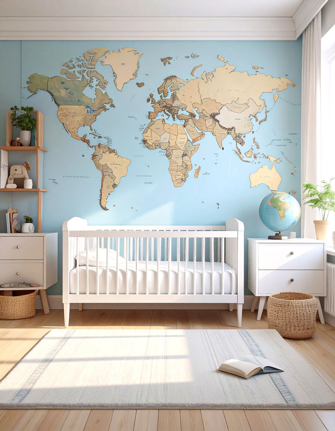 The Little Explorers Map Room - 30 modern baby boy room ideas