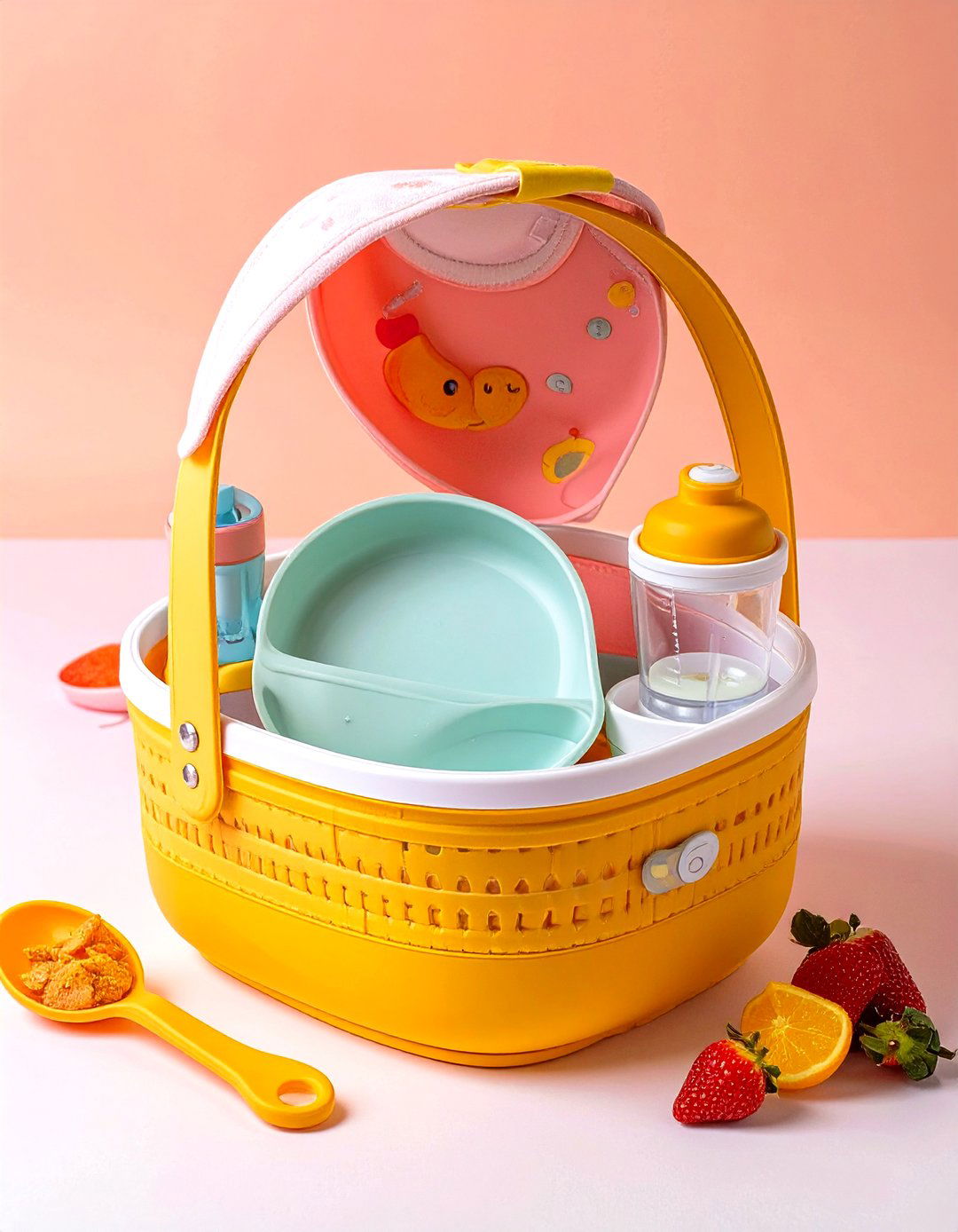 The Little Foodies First Bites - 30 baby shower basket ideas
