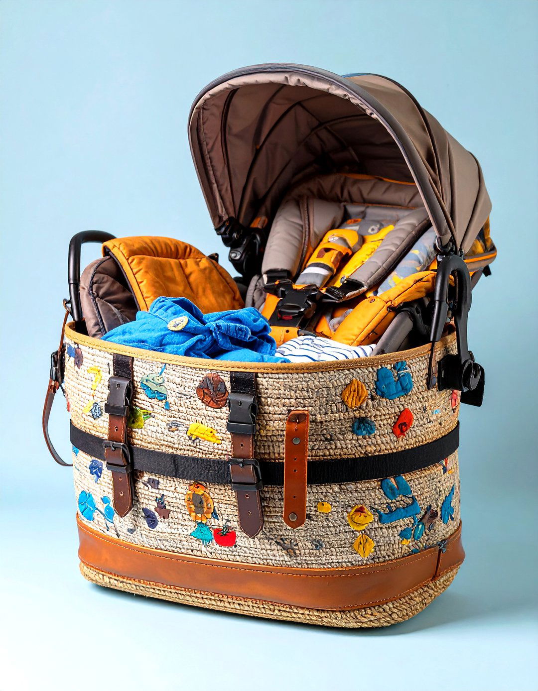 The Little Traveler Basket - 30 baby shower basket ideas